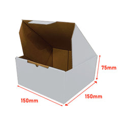 Mailing Boxes 150x150x 75mm Die Cut Shipping Packing Cardboard Box - ozpack.au