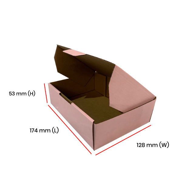 Pink Mailing Boxes 174 x 128 x 53mm Die Cut Shipping Packing Cardboard Box - ozpack.au