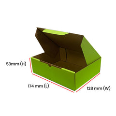 Green Mailing Boxes 174 x 128 x 53mm Die Cut Shipping Packing Cardboard Box - ozpack.au