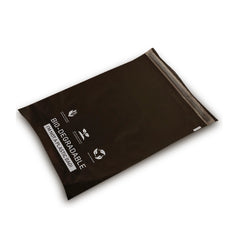 320mm x 410 mm + 40mm Black Biodegradable Poly Mailer Compostable Plastic Mailing Satchel Courier Shipping Bag - ozpack.au