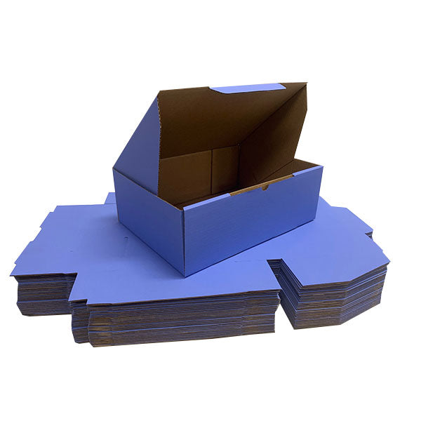 Blue Mailing Boxes 220 x 160 x 77mm Die Cut Shipping Packing Cardboard Box - ozpack.au