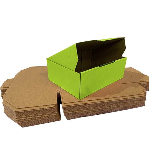 Green Mailing Boxes 220 x 160 x 77mm Die Cut Shipping Packing Cardboard Box - ozpack.au