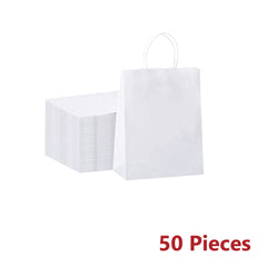 50pcs 260x330x120mm Bulk craft paper gift carry bags large with paper handles - ozpack.au