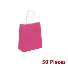 50pcs 220x280x110mm Bulk craft paper gift carry bags medium with paper handles - ozpack.au