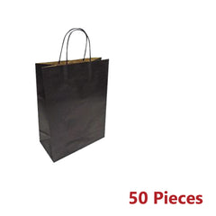 50pcs 220x280x110mm Bulk craft paper gift carry bags medium with paper handles - ozpack.au