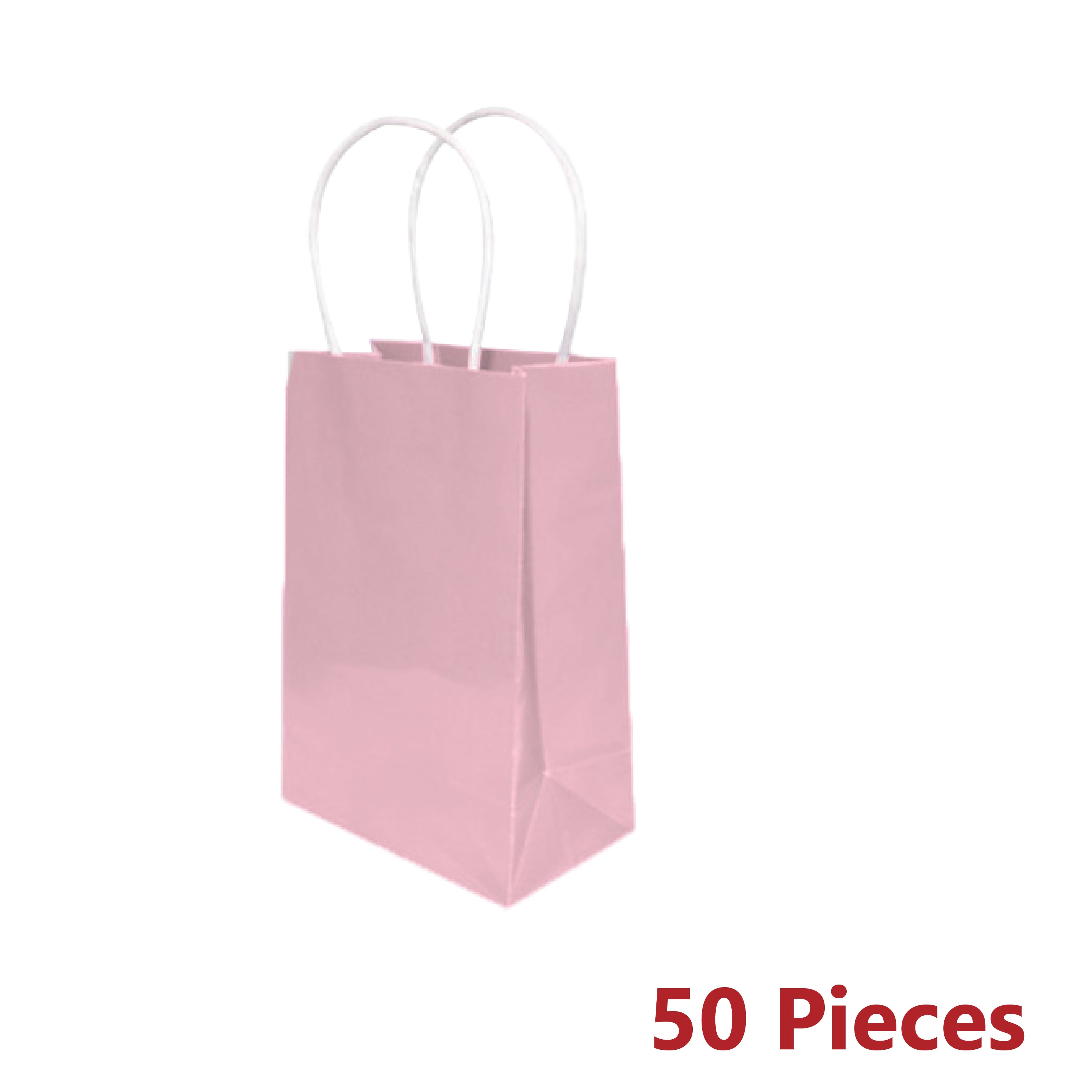 50 x White Paper Bags with Twisted Handle - 22cm x 31cm x 10cm (MEDIUM)