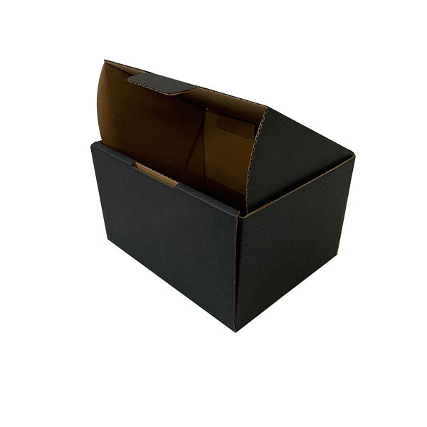 Black Mailing Boxes 125 x 100 x 75mm Die Cut Shipping Packing Cardboard Box - ozpack.au