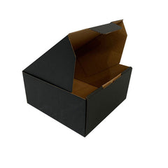 Black Mailing Boxes 150x150x 75mm Die Cut Shipping Packing Cardboard Box - ozpack.au