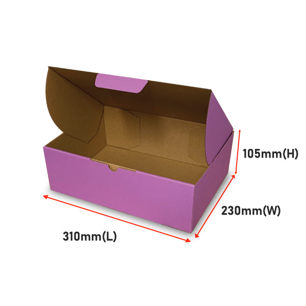 Lavender Mailing Boxes 310 x 230 x 105mm Die Cut Shipping Packing Cardboard Boxes - ozpack.au