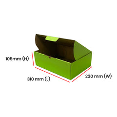 Green Mailing Boxes 310 x 230 x 105mm Die Cut Shipping Packing Cardboard Boxes - ozpack.au