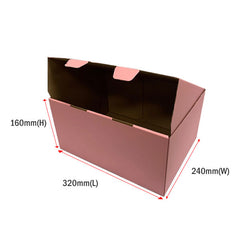 100 Pcs Pink Mailing Boxes 320 x 240 x 160mm Die Cut Shipping Packing Carton Box - ozpack.au