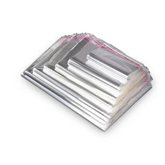 50 X 100mm Self Adhesive Sealing Clear OPP Cellophane Resealable Plastic Bags - ozpack.au