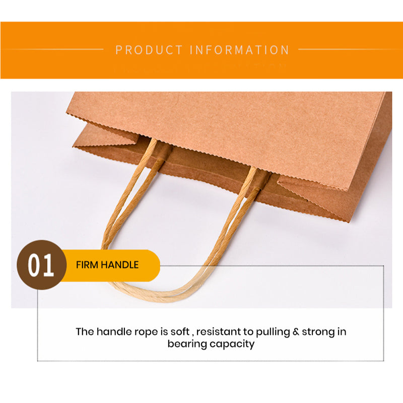 21 x 15 x 8cm 150GSM 100% Recyclable Bulk Sale Super Value Small Craft  Paper Gift  Brown Carry Bag with Handle - ozpack.au
