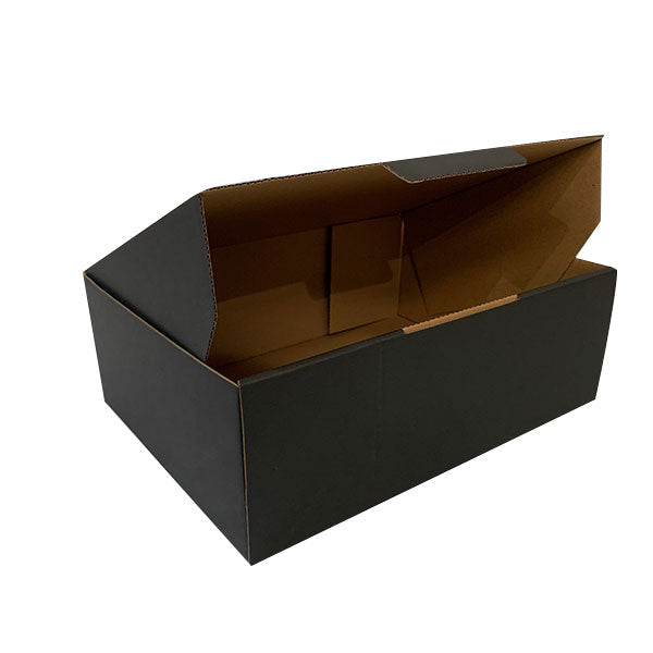 Black Mailing Boxes 270 x 200 x 95mm DIE CUT Shipping Packing Cardboard Box - ozpack.au