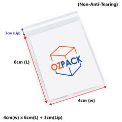 40 x 60mm Self Adhesive Sealing Clear OPP Cellophane Resealable Plastic Bags - ozpack.au