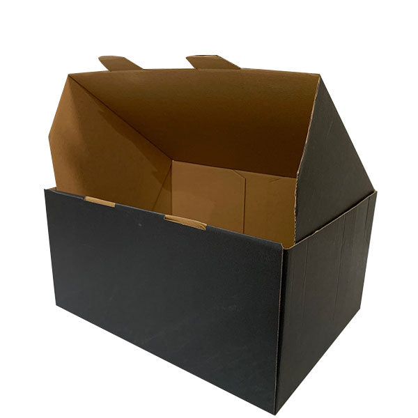 100 pcs Black Mailing Boxes 320 x 240 x 160mm Die Cut Shipping Packing Carton Box - ozpack.au