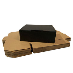 Black Mailing Boxes 220 x 160 x 77mm Die Cut Shipping Packing Cardboard Box - ozpack.au