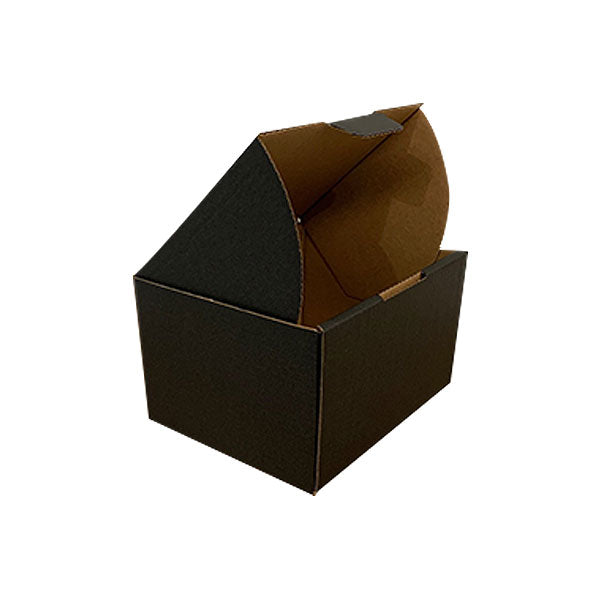 Black Mailing Boxes 125 x 100 x 75mm Die Cut Shipping Packing Cardboard Box - ozpack.au