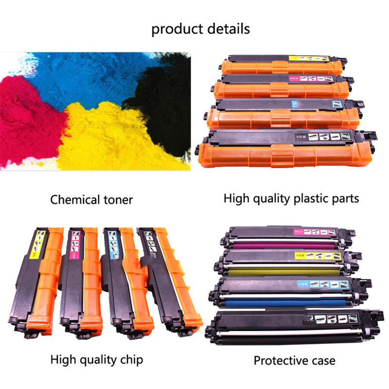 4x TN253 TN257 Toner for Brother DCP-L3510CDW MFC-L3750CDW MFC-L3770CDW L3745CDW - ozpack.au
