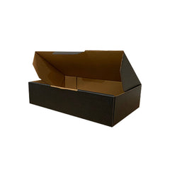 Black Mailing Boxes 240 x 150 x 60mm Die Cut Shipping Packing Cardboard Box - ozpack.au