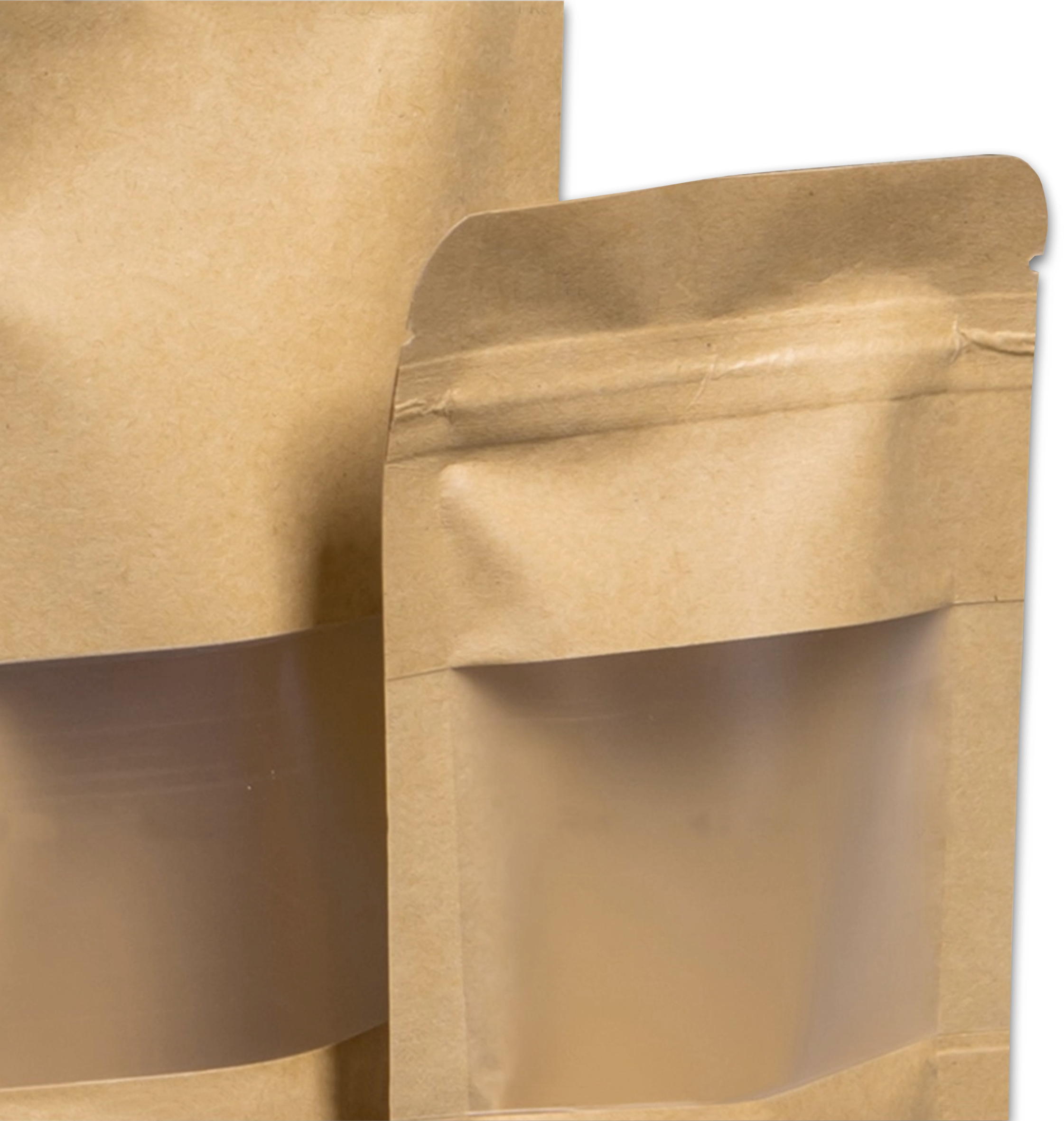 Kraft resealable discount pouches