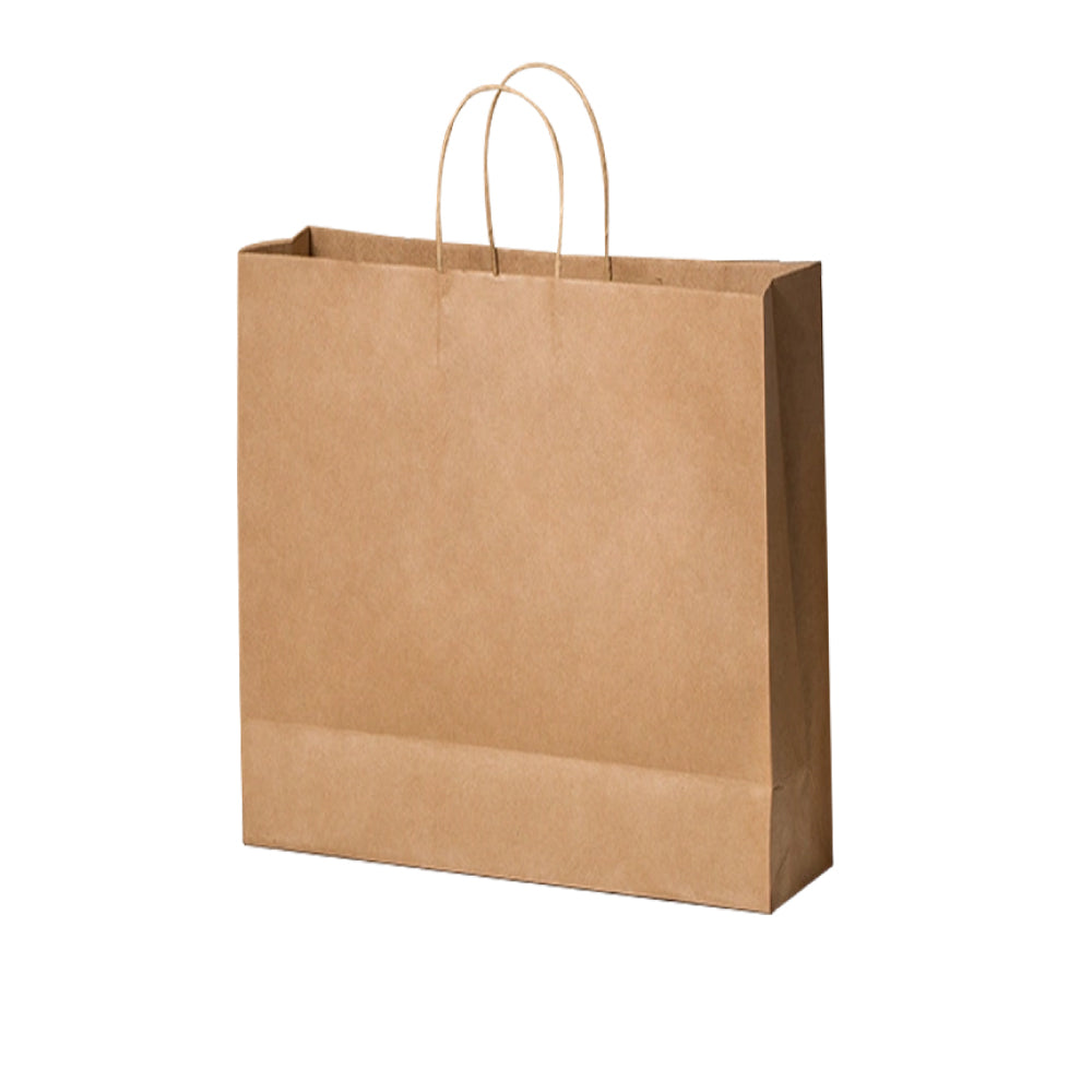 Medium Brown Flat Fold Handle Paper Bag :: Online Paper Bags