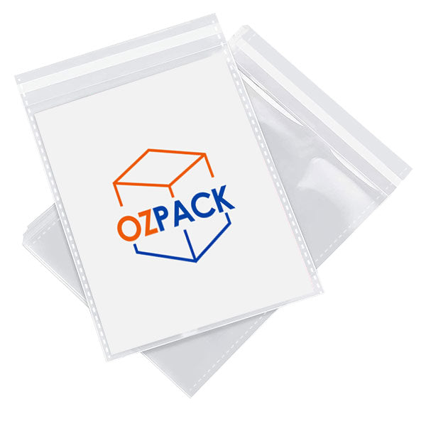 80 X 100mm Self Adhesive Sealing Clear OPP Cellophane Resealable Plastic Bags - ozpack.au