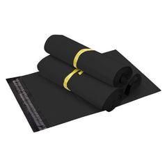 255 mm x 330 mm + 40mm Black Poly Mailer Plastic Mailing Satchel Courier Shipping Bag - ozpack.au