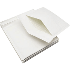 Bubble Padded Bag Mailer White Plain Kraft Cushioned Envelope