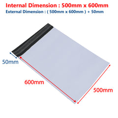 500 x 600mm Poly Mailer Plastic Satchel Courier Self Sealing Shipping Bag - ozpack.au