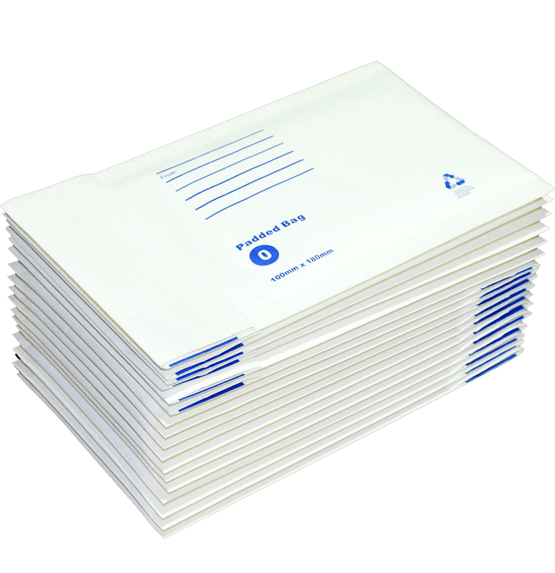 White Printed Kraft Cushion Envelope