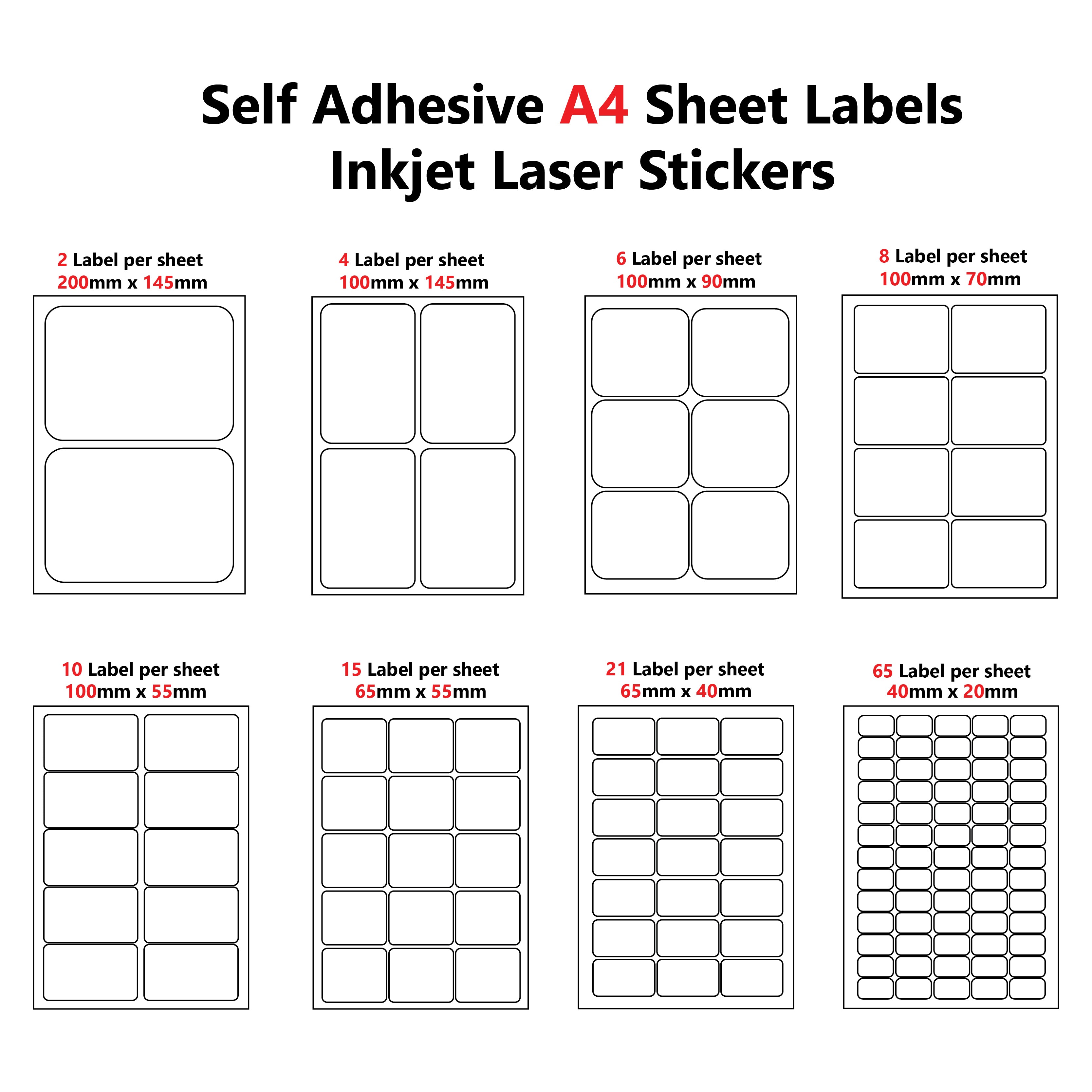 A4 Adhesive Labels  Buy Printable Sticker Paper Australia