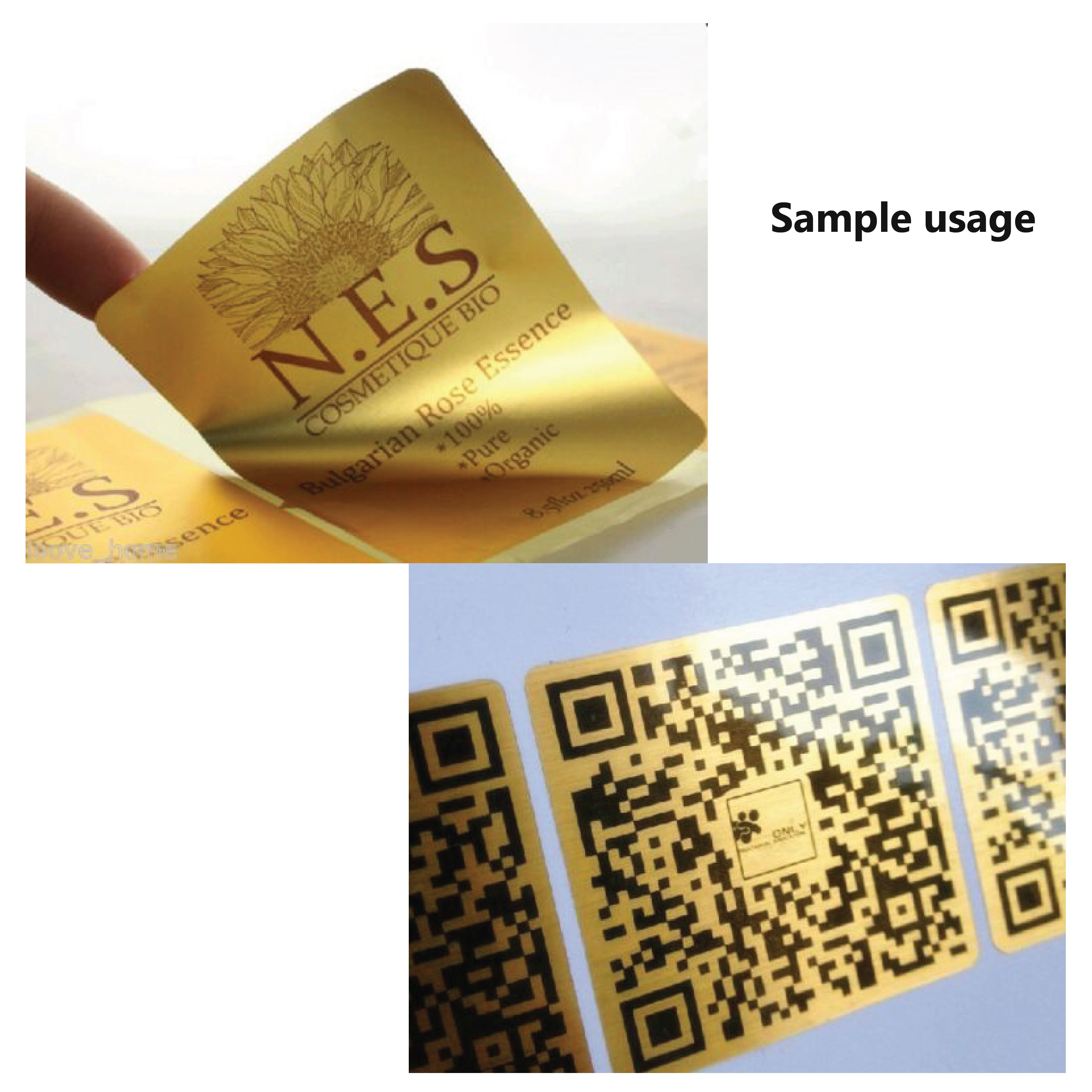 A4 Glossy Gold/Silver PET Self Adhesive Vinyl Sticker Paper Sheet Labe
