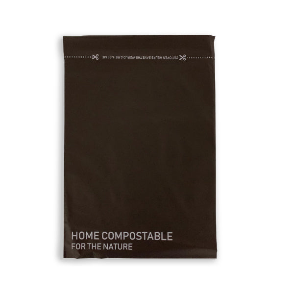 255 mm x 330 mm + 40mm Black Biodegradable Poly Mailer Compostable Plastic Mailing Satchel Courier Shipping Bag - ozpack.au