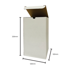 White Candle Mailing Box 120 x 120 x 220mm Shipping Packing Carton Boxes - ozpack.au