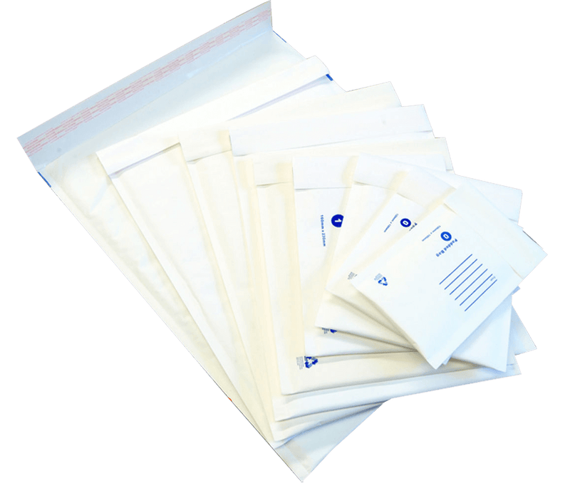 215mm x 280mm Bubble Padded Bag Mailer White Printed Kraft Australia